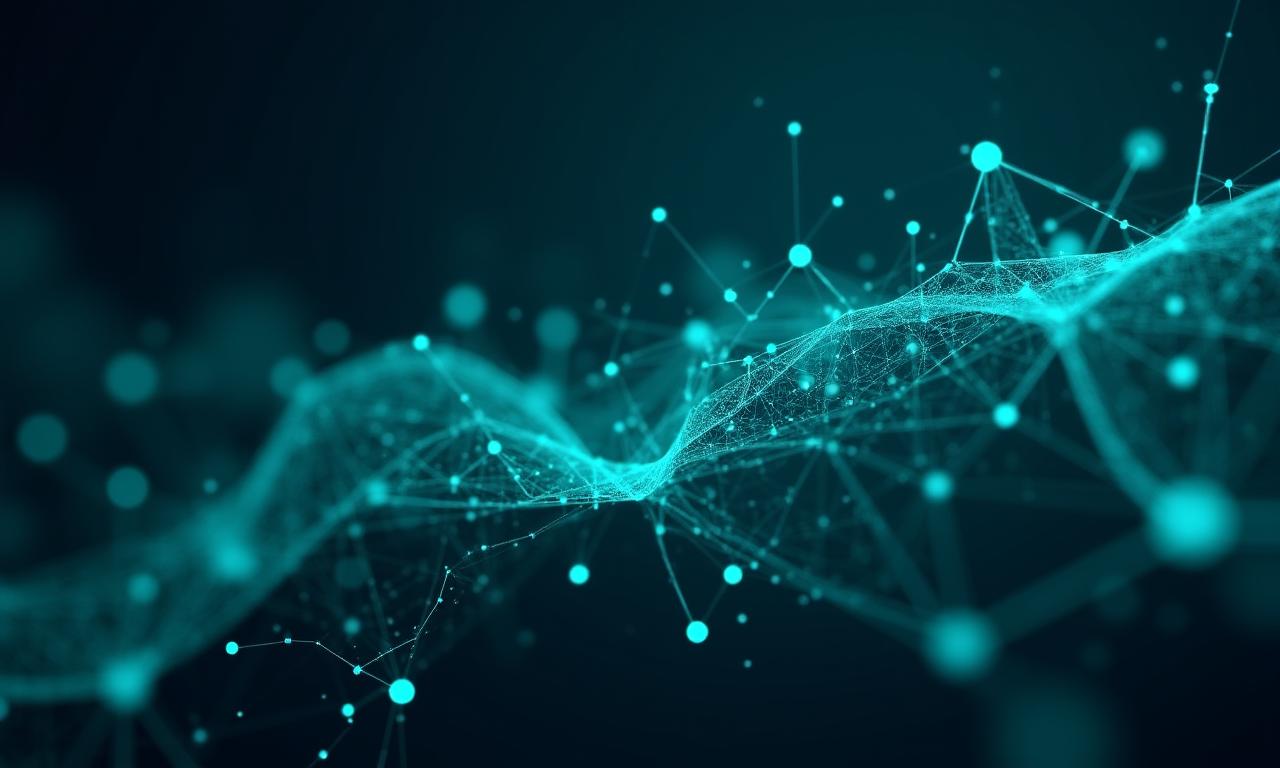 Abstract digital neural network background